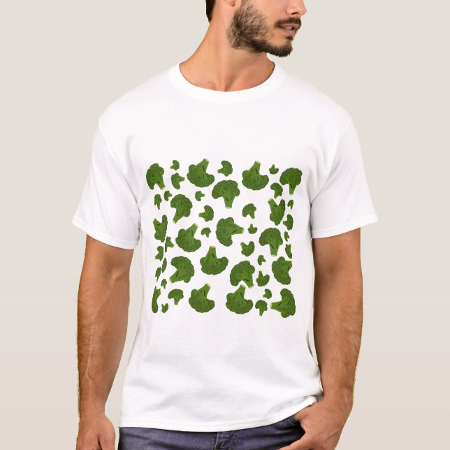 Broccoli Mönster T Shirt (Framsida)