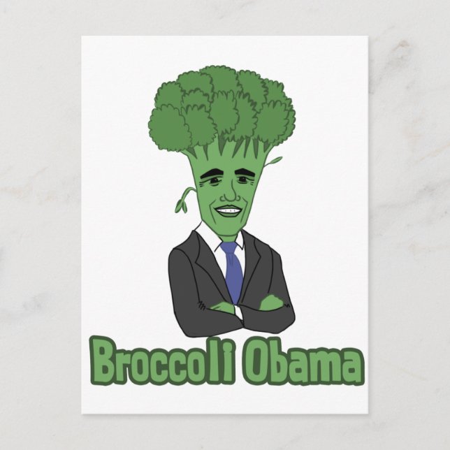 Broccoli Obama Vykort (Framsida)