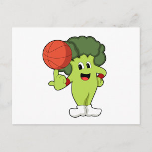 Broccoli på Basketbollssporter Vykort