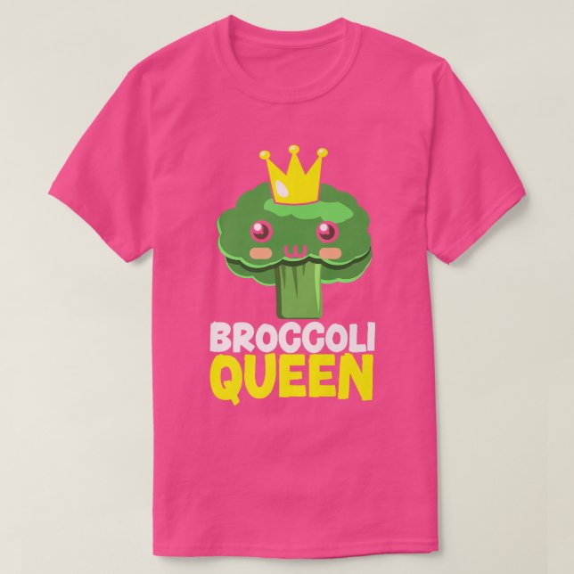 Broccoli Queen Broccohol Vegetarian Ve T Shirt (Design framsida)