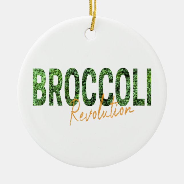 Broccoli Revolution Vegans Veggies och Vegetarian Julgransprydnad Keramik (Framsidan)
