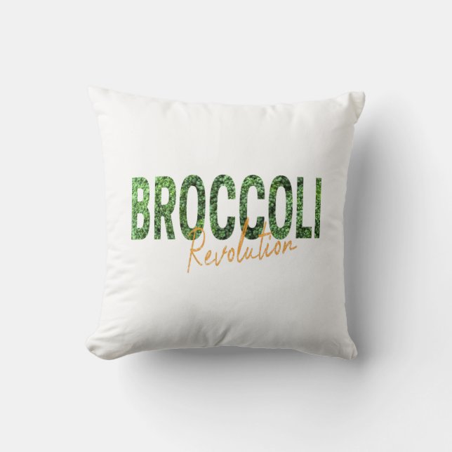Broccoli Revolution Vegans Veggies och Vegetarian Kudde (Framsida)