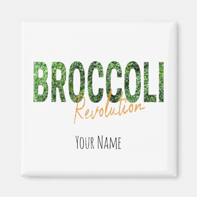 Broccoli Revolution Vegans Veggies och Vegetarian Magnet (Framsidan)