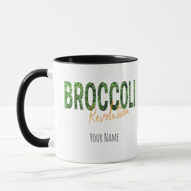 Broccoli Revolution Vegans Veggies och Vegetarian Mugg (Vänster)
