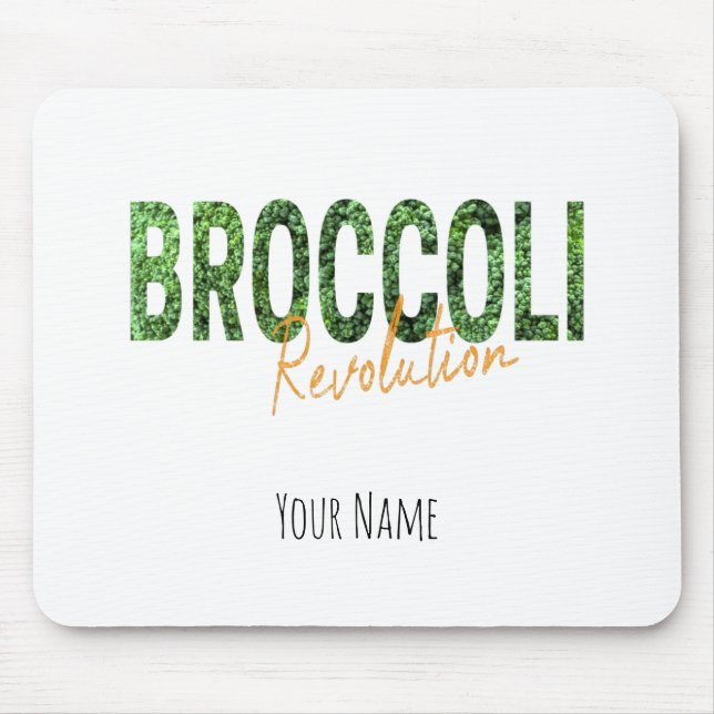 Broccoli Revolution Vegans Veggies och Vegetarian Musmatta (Framsidan)