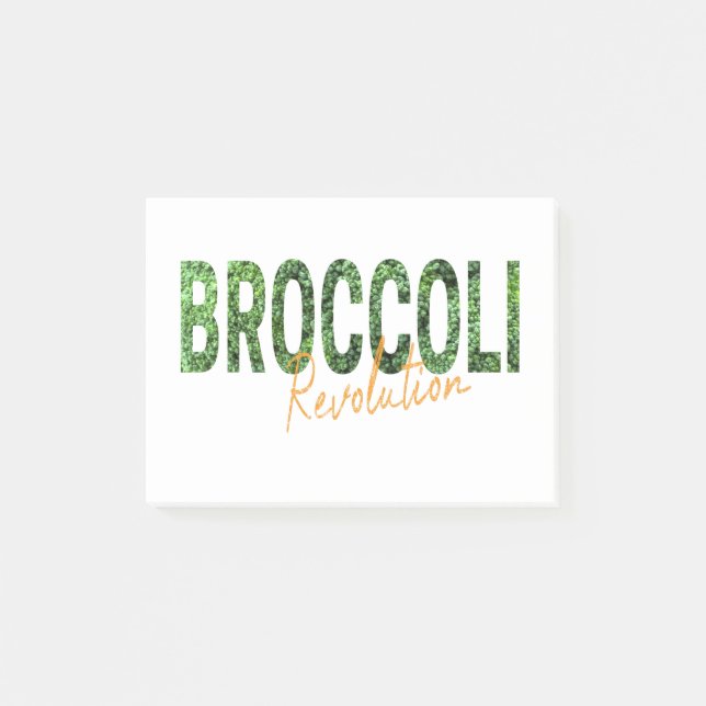 Broccoli Revolution Vegans Veggies och Vegetarian Post-it Block (Framsida)