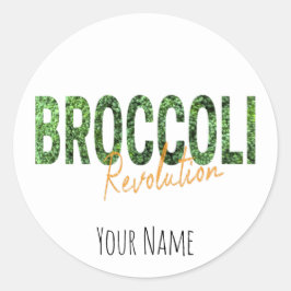 Broccoli Revolution Vegans Veggies och Vegetarian Runt Klistermärke