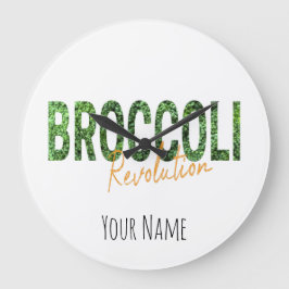 Broccoli Revolution Vegans Veggies och Vegetarian Stor Klocka