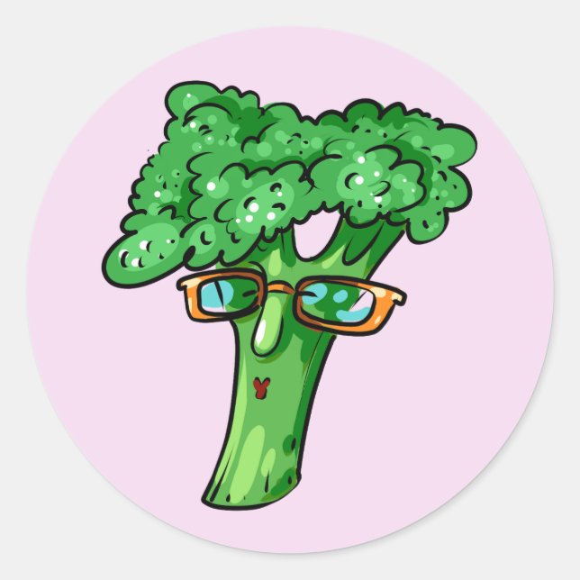 Broccoli Runt Klistermärke (Framsida)