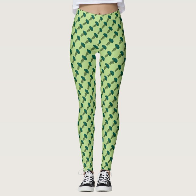 Broccoli som böjer den lyckliga grönsaken för leggings (Framsida)