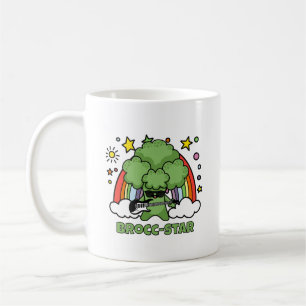 Broccoli som spelar gitarr, Brocc Star och regnbåg Kaffemugg