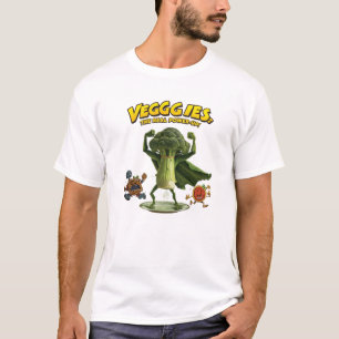 Broccoli Superhjälte Grönsaker Kraft T Shirt