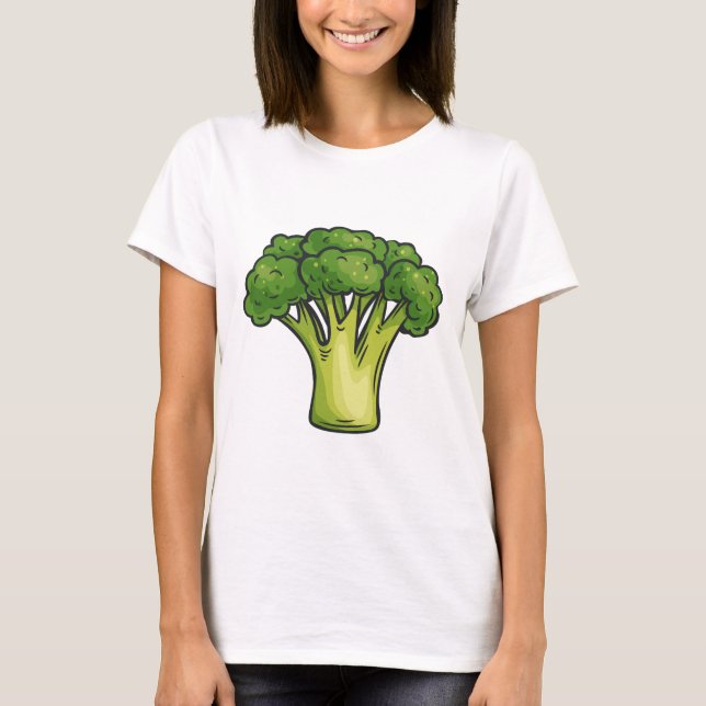 Broccoli T-Shirt – Fun Veggie Graphic Tee (Framsida)