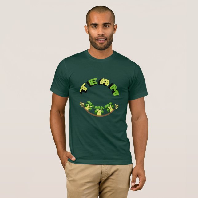 Broccoli-teamet T Shirt (Hel framsida)