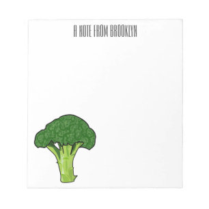 Broccoli tecknad illustration anteckningsblock