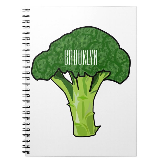Broccoli tecknad illustration anteckningsbok (Framsidan)