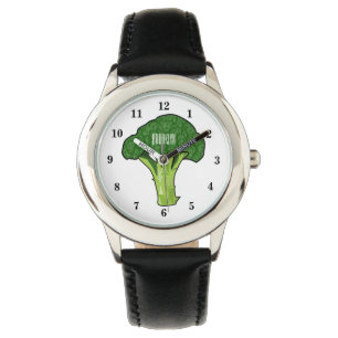 Broccoli tecknad illustration armbandsur