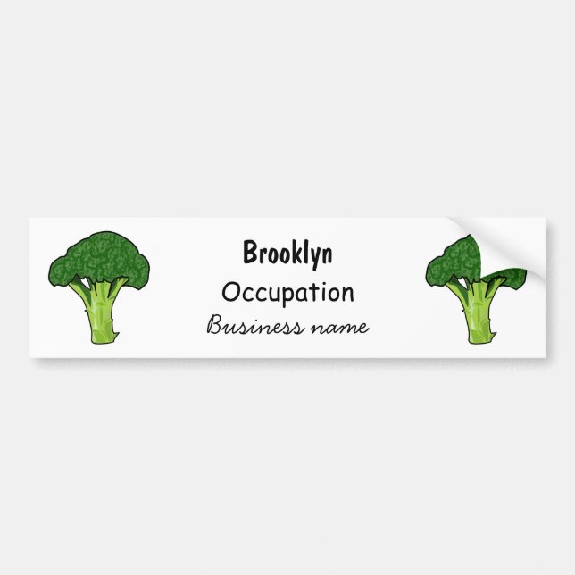 Broccoli tecknad illustration bildekal (Framsidan)