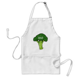 Broccoli tecknad illustration förkläde
