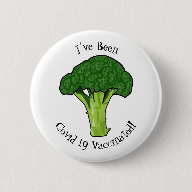 Broccoli tecknad illustration knapp (Framsida)