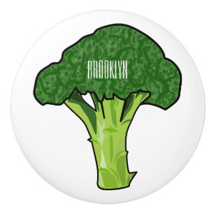 Broccoli tecknad illustration knopp