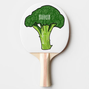 Broccoli tecknad illustration pingisracket