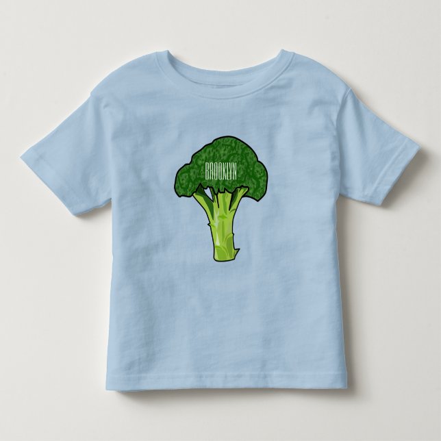 Broccoli tecknad illustration t shirt (Framsida)
