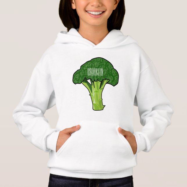 Broccoli tecknad illustration t shirt (Framsida)