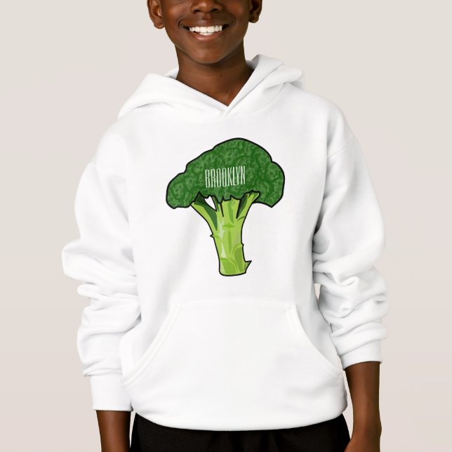 Broccoli tecknad illustration t shirt (Framsida)