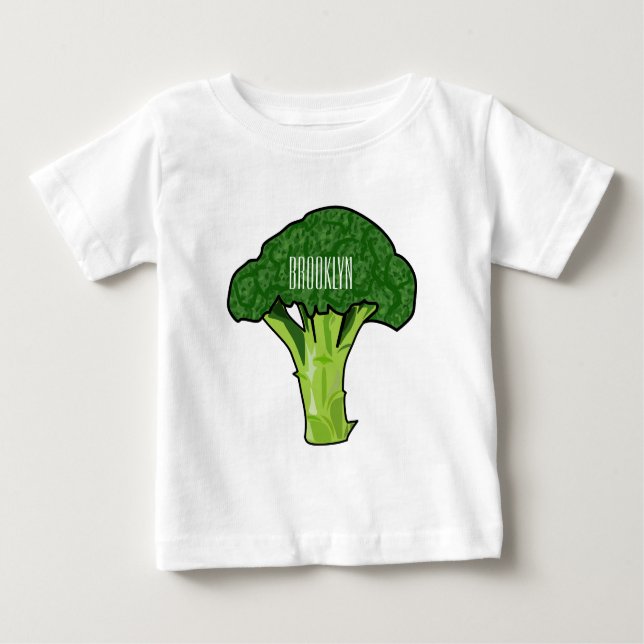 Broccoli tecknad illustration t shirt (Framsida)