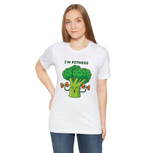 Broccoli tränar kvinnans grundläggande t shirt