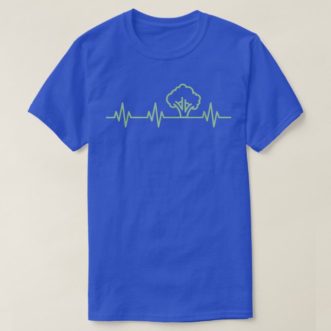 Broccoli Vegan Heartslag Plant Life Kärlek Hennes T Shirt (Design framsida)
