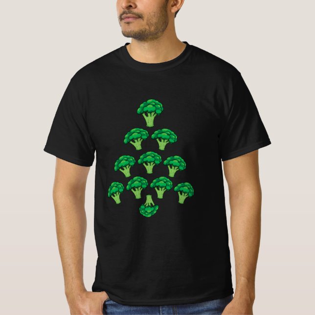 Broccoli vegan julgran t shirt (Framsida)
