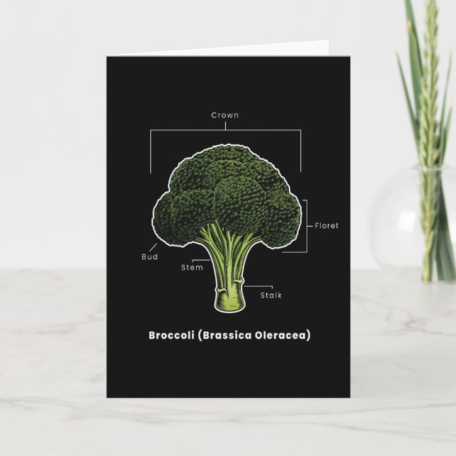 Broccoli Vegan Vegan Vegetabiliska grönsaker Kort (Framsida)
