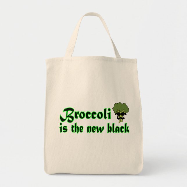 Broccoli - Vegan Vegetarian Livsmedel Tote Tygkasse (Framsidan)