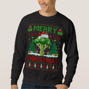 Broccoli Vegetable Älskare Julafton Träd Ugly Broc Lång Ärmad Tröja