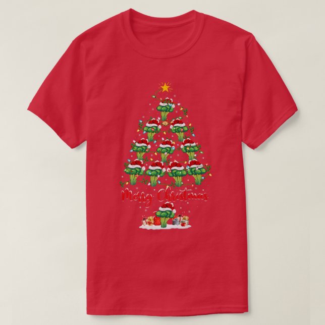 Broccoli Vegetable Matching Santa Broccoli Christm T Shirt (Design framsida)