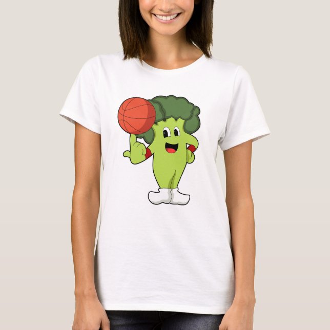 Broccoli vid Basketball Sports T Shirt (Framsida)