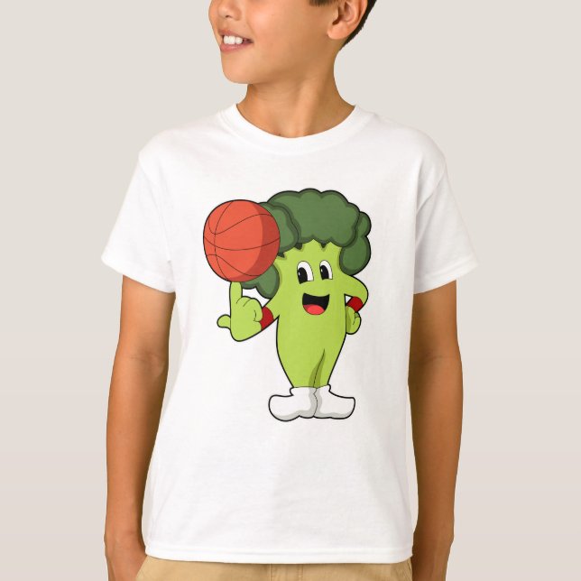 Broccoli vid Basketball Sports T Shirt (Framsida)