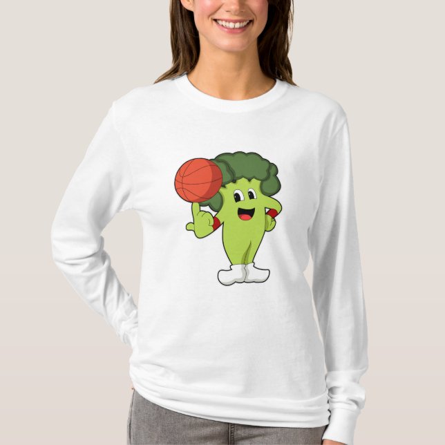 Broccoli vid Basketball Sports T Shirt (Framsida)