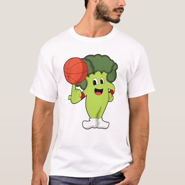 Broccoli vid Basketball Sports T Shirt (Framsida)