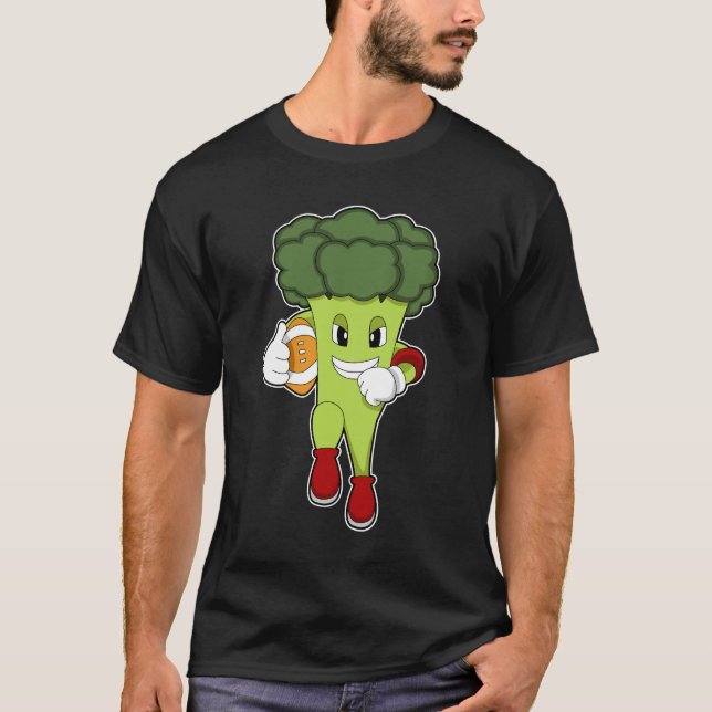Broccoli vid fotbollssportar t shirt (Framsida)