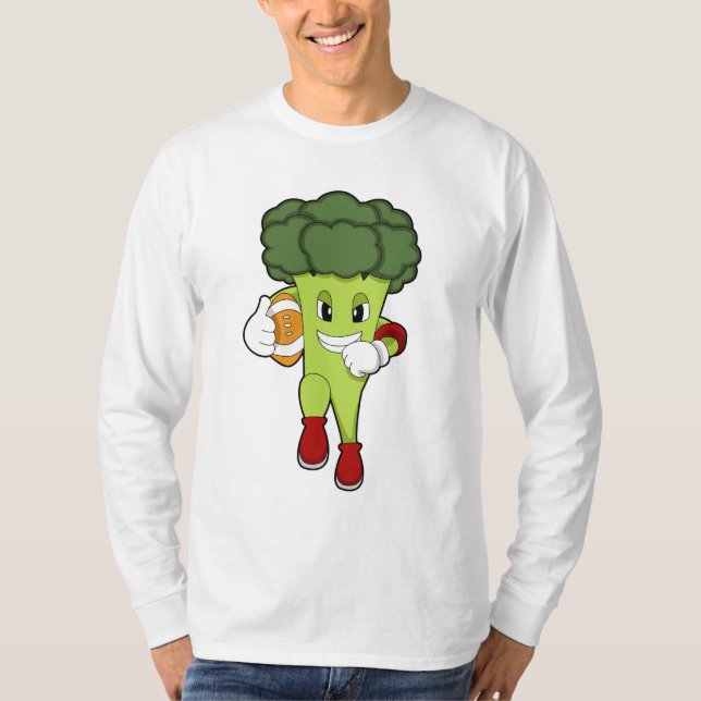 Broccoli vid fotbollssportar t shirt (Framsida)