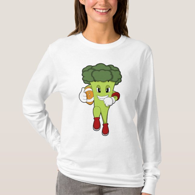 Broccoli vid fotbollssportar t shirt (Framsida)