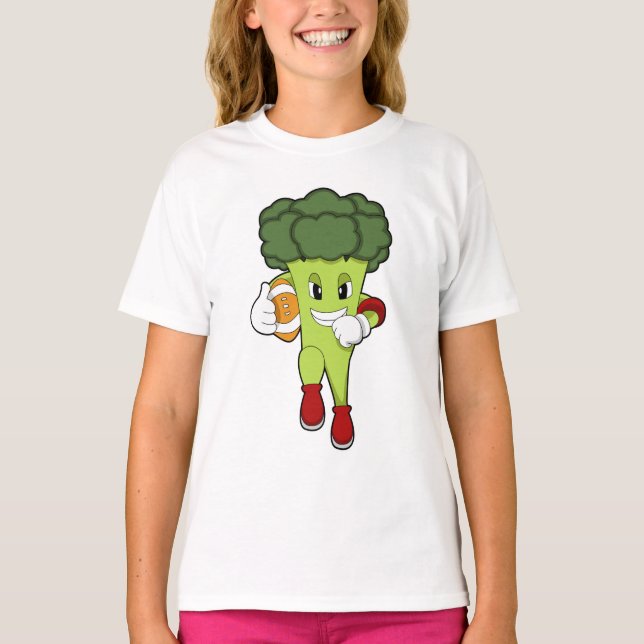 Broccoli vid fotbollssportar t shirt (Framsida)