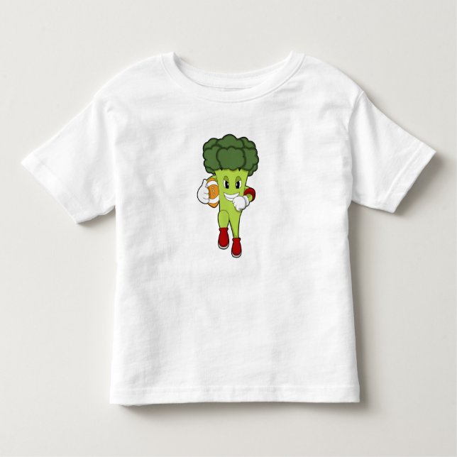 Broccoli vid fotbollssportar t shirt (Framsida)
