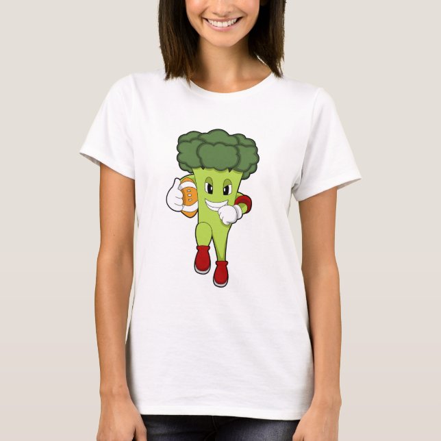 Broccoli vid fotbollssportar t shirt (Framsida)