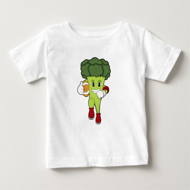 Broccoli vid fotbollssportar t shirt (Framsida)
