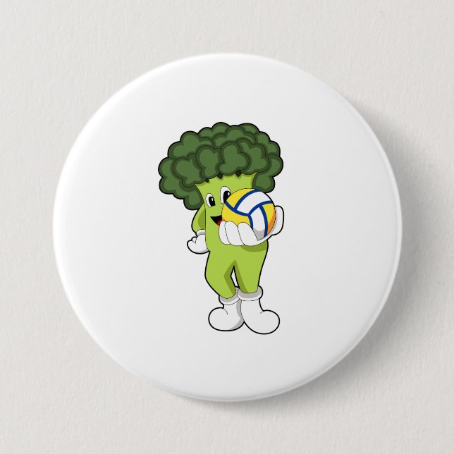Broccoli vid Volleyball Sports Knapp (Framsida)