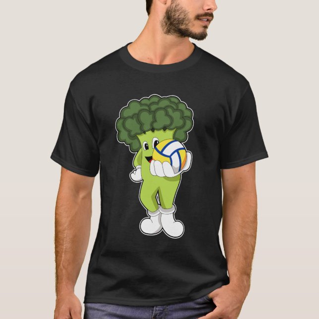 Broccoli vid Volleyball Sports T Shirt (Framsida)